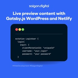 Live preview content with Gatsby.js WordPress and Netlify 