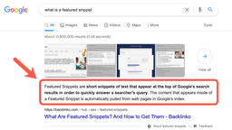 Example of a featured snippet