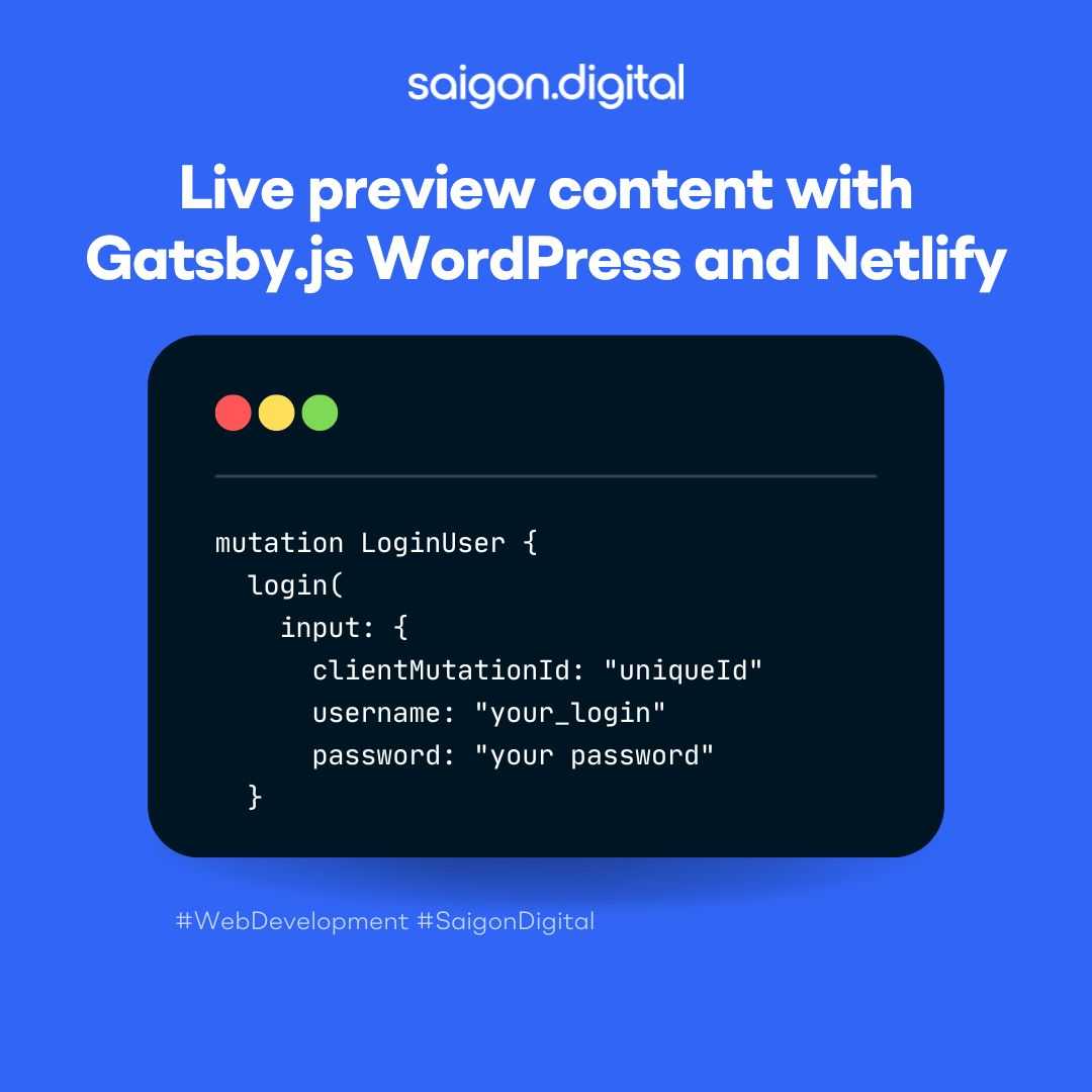 Live preview content with Gatsby.js WordPress and Netlify